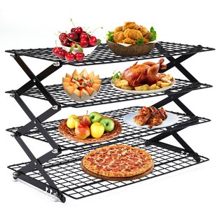 Choice 12 x 16 1/2 Chrome Plated Footed Wire Cooling Rack for Half Size  Sheet Pan