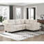 Fauteuil de chambre modulaire sans accoudoirs avec rangement caché, fauteuil d'appoint en velours côtelé beige pour le salon-1729662967