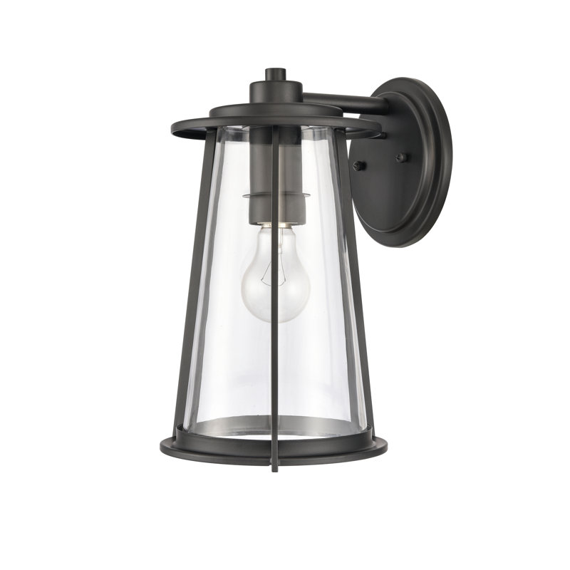 Kennison 13'' High 1-Light Outdoor Sconce - Matte Black