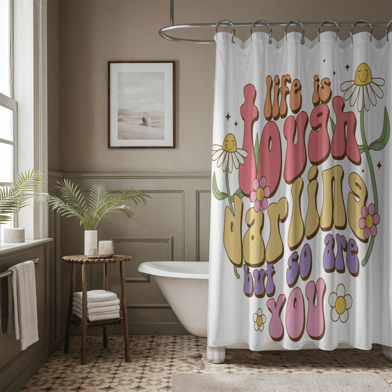 Rideau de douche standard 1 pièce Uplift Mood, H 74 po x l 40 po