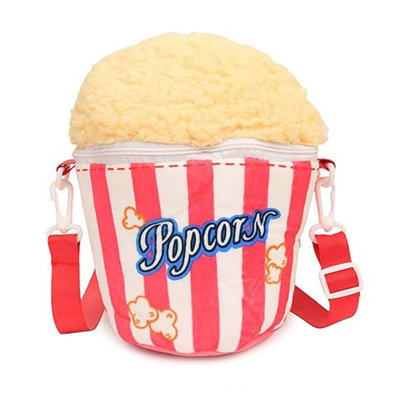 Sac à dos sac à bandoulière Popcorn pour femme Sac à bandoulière Popcorn avec accessoire de fermeture à glissière