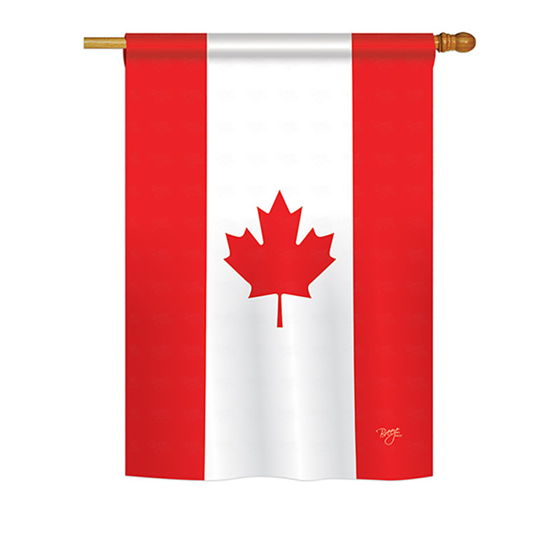 Drapeau de jardin en polyester à 2 côtés canada, H 40 po x l 28 po, Polyester