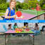 Table de ping-pong pliable de 137 cm (4,5 pieds), avec filet et 2 raquettes. Facile à ranger - 137 x 76 x 67 cm (54 x 30 x 26,4 pouces) - MDF - 1 pièce - Violet - Pliable et portable-136228688
