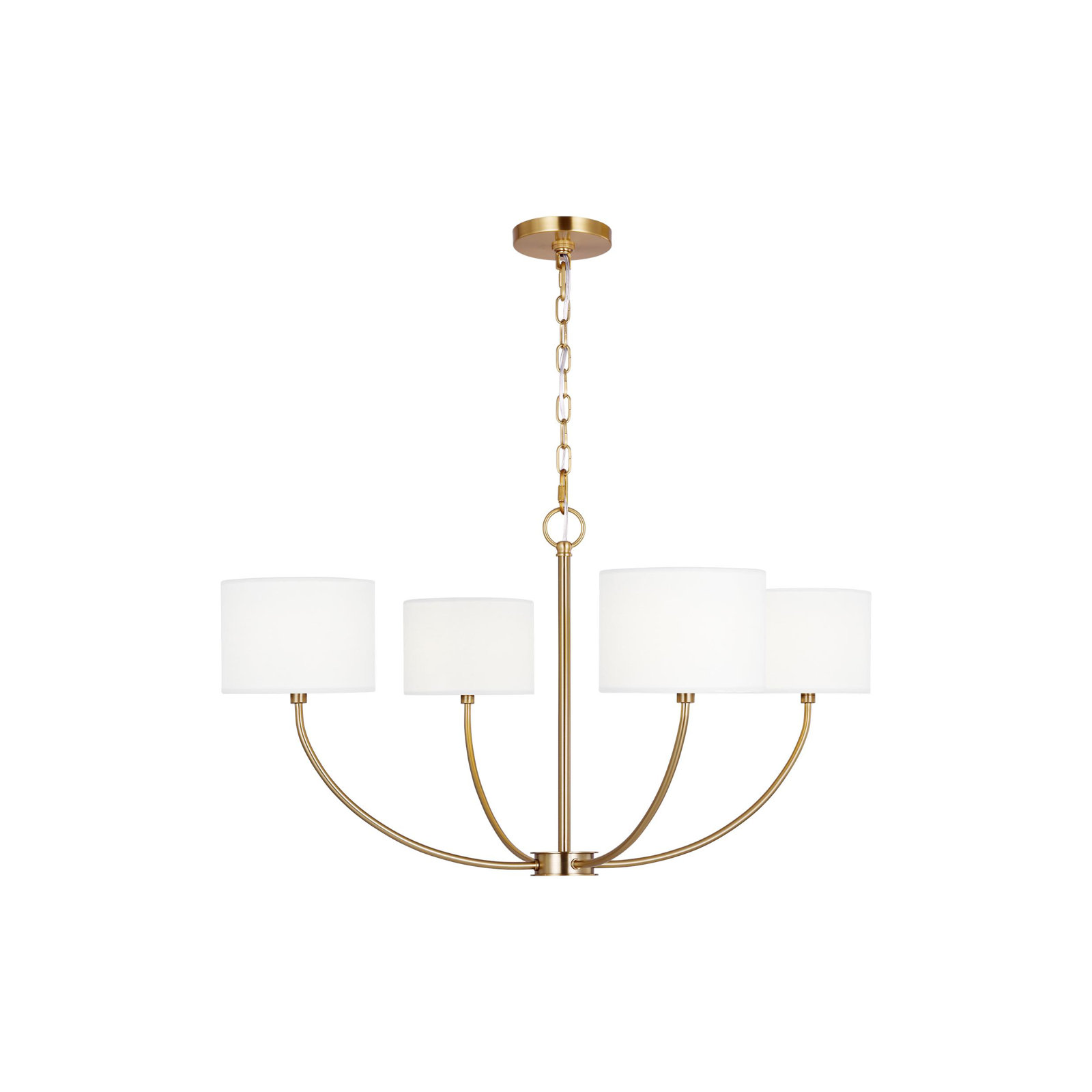Tanyel 4 - Light Dimmable Chandelier, Burnished Brass