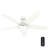 Hunter 52 inch Damp Rated Ceiling Fan with LED Light Kit and Handheld Remote-109003831-109003830