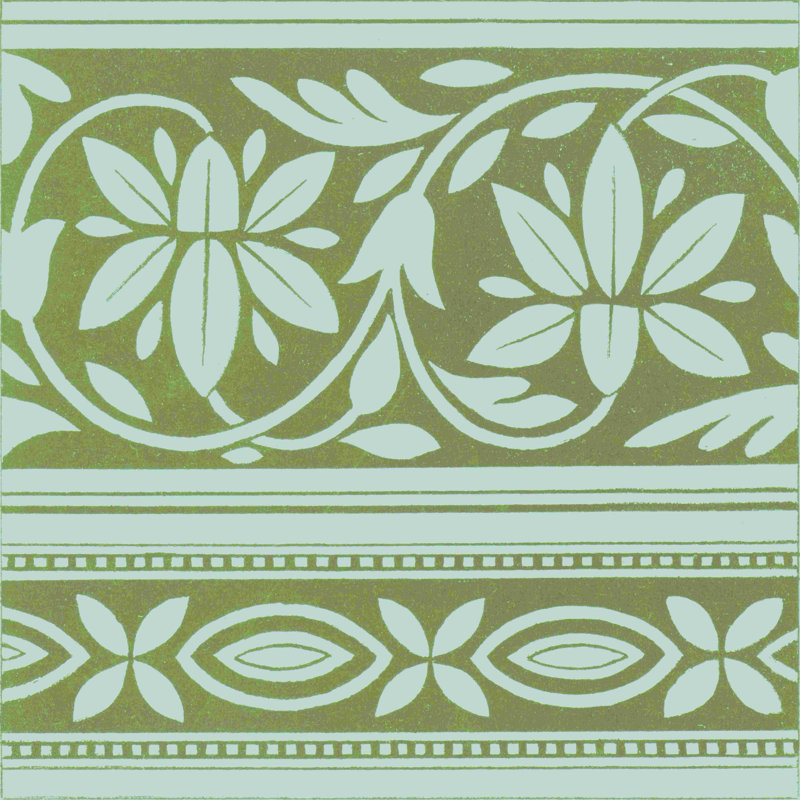 Motif de feuilles printanières IV, H 12 po x l 12 po