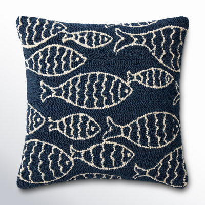 Cavett Embroidered Indoor/Outdoor Throw Pillow