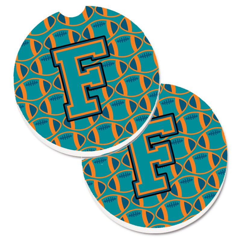 Sous-verre de football, F, Pourpre / blanc