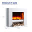 Tyson Castleton Fires & Fireplaces 100cm W White Electric Fireplace with 6824.28 BTU
