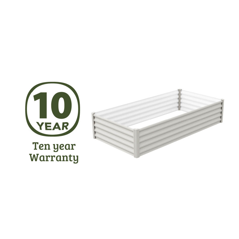 Lit de jardin rectangulaire en acier galvanisé 6 pi x 3 pi x 1,3 pi Hakea The Organic Garden Co, H 16 po x l 78 po x P 40 po