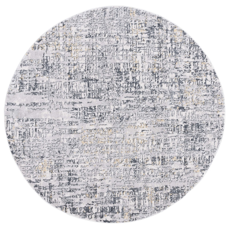 Ethellee Performance Abstract Rug, Round 6'7"