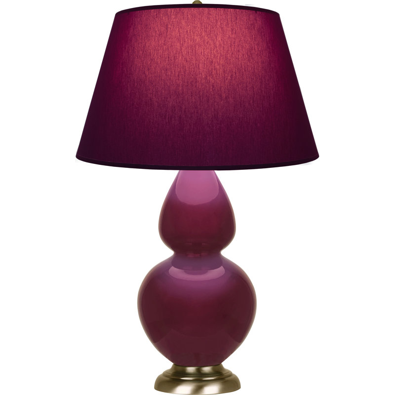 Double Gourd Table Lamp, Cobalt/Antique Silver, Tangerine/Taupe, Brass