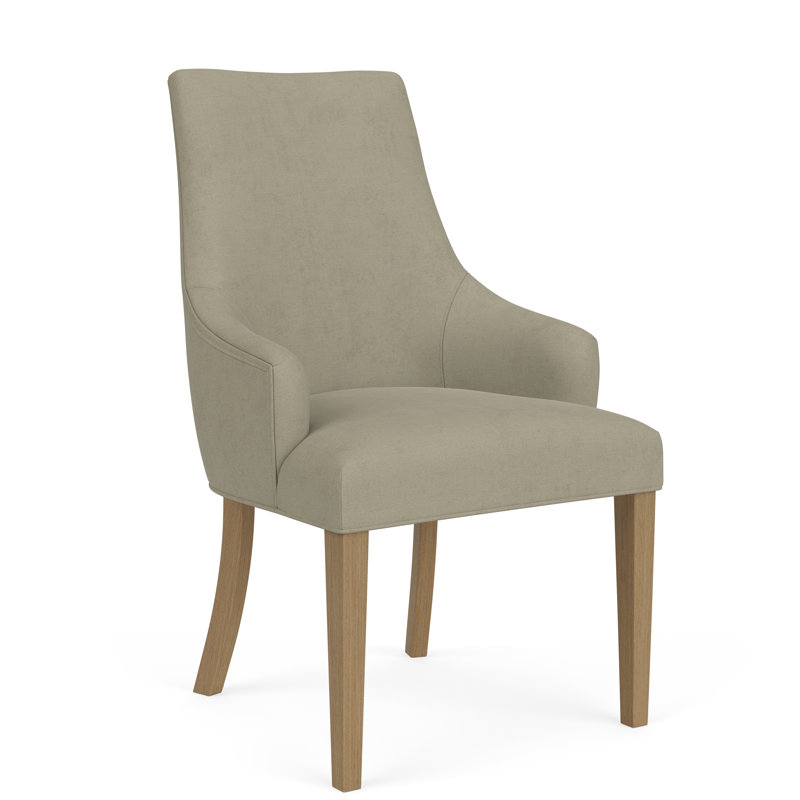 Laroche Upholstered Swoop Arm Dining Chair, Sand