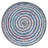 Margo 20"W Handwoven Jute and Cotton Boho Round Pouf in Blue-2067660353-2067660352