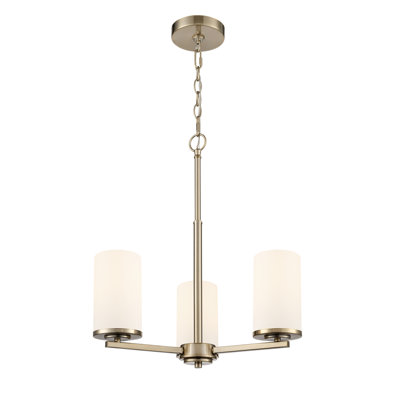 Verlana 19" 3-Light Chandelier - Modern Gold
