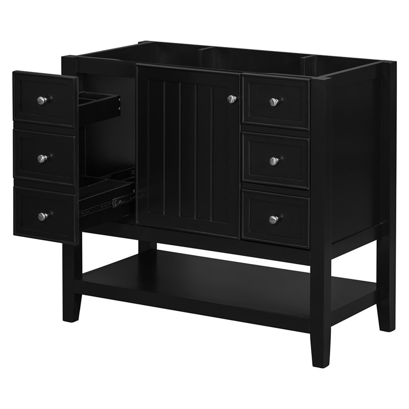 Base de meuble-lavabo simple 35,51 Mulina seulement, Noir