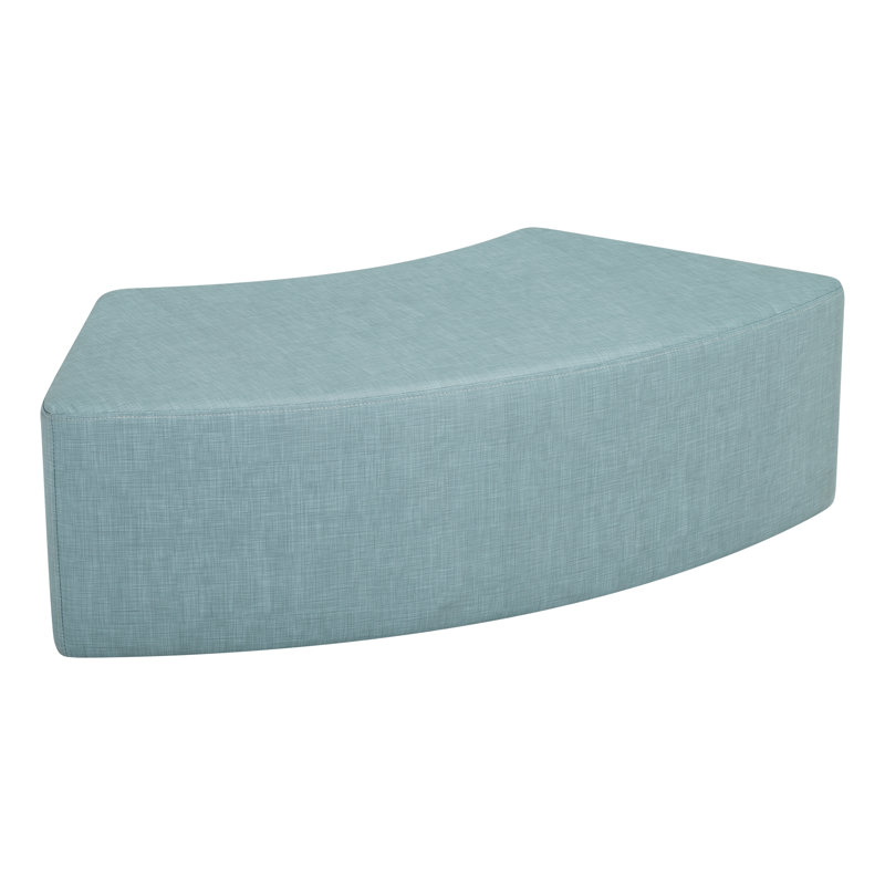 Shapes Series II Modular Collaborative Soft Seating S-Curve Stool with Foam Padded Seat, H 14 po x l 39,25 po x P 20,5 po