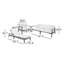 Ensemble de conversation en bois massif pour 4 personnes Nicholson