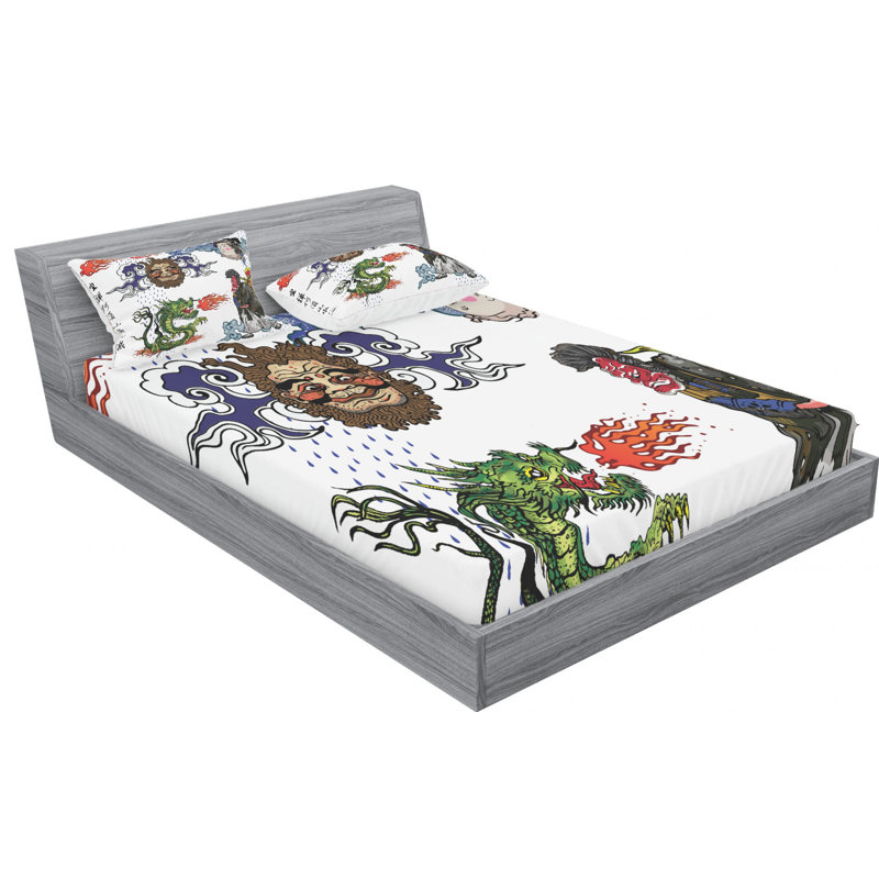 Microfiber Sheet Set, Queen Sheet Set with Fitted Sheet