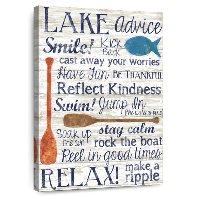Lake Advice, 24" H x 16" W