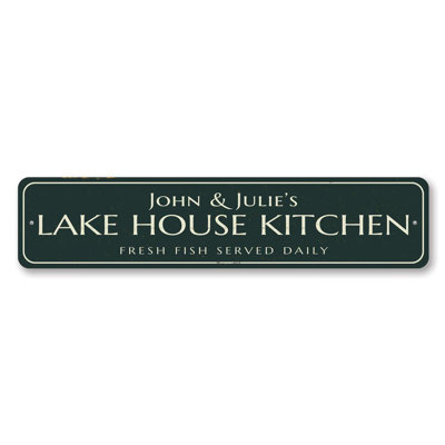 Plaque en aluminium Lake House Kitchen
