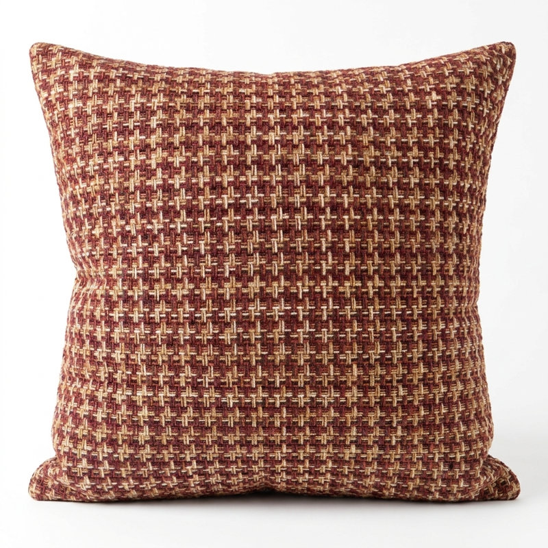 Cherry Tassel Striped Square Indoor / Outdoor Pillow Cover & Insert, 20" x 20"