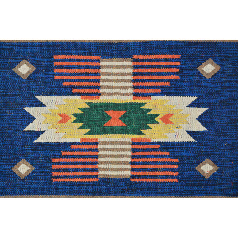 Country Southwestern Flatweave Area Rug, Runner 60 x 200cm