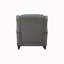 Fauteuil à bascule Fabien en tissu gris avec siège à ressorts ensachés et structure en bois pour une détente confortable