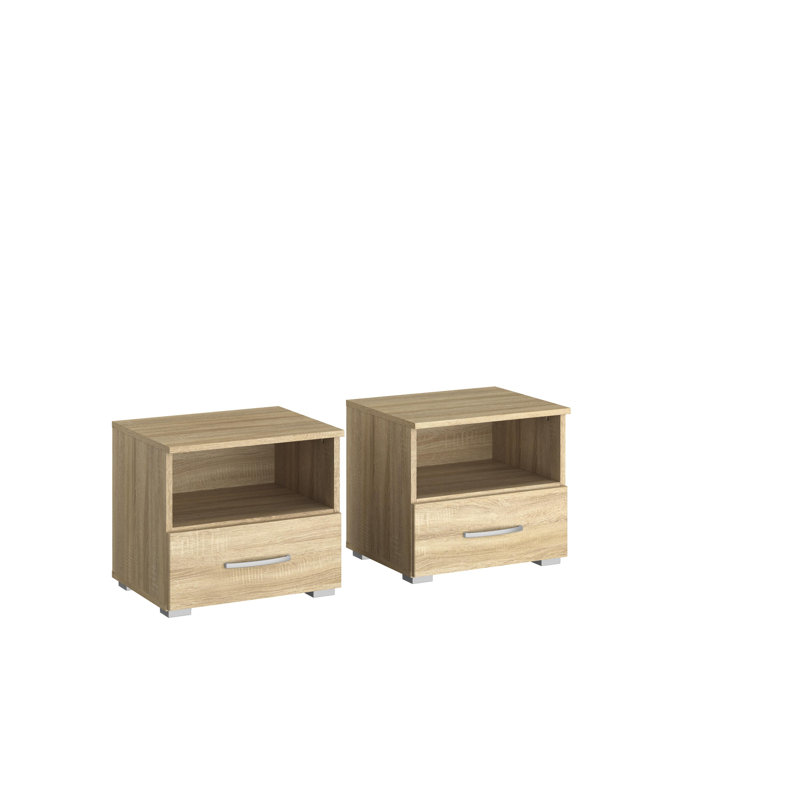 Aditio 1 Drawer Bedside Table, Sonoma oak