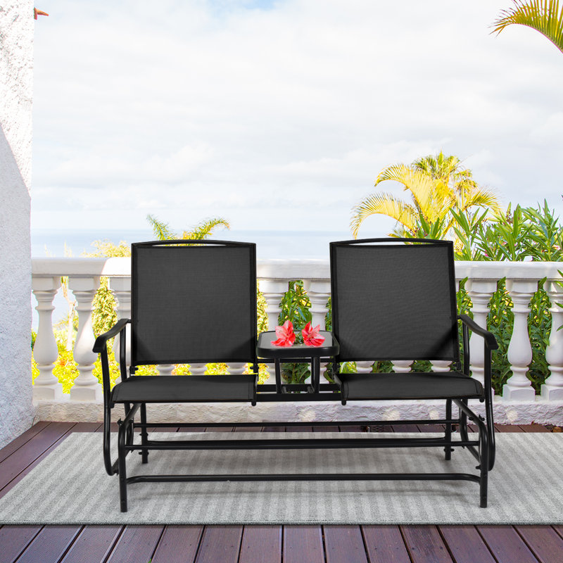 Auyeung Steel Outdoor Glider, Black
