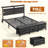 Farmhouse Bed Frame With 3 Storage Drawers Bench, Led Lights And Charging Station-154031505-154031508