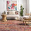 Tapis rouge / multicolore touffeté à la main Jymere-18788474
