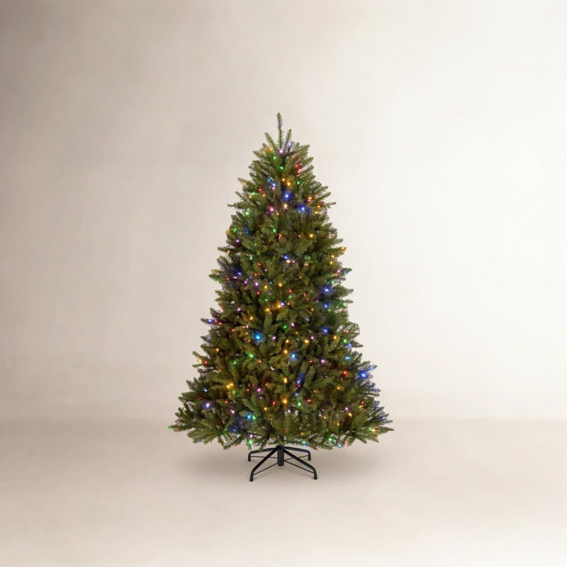 National Tree Company Dunhill Fir Tree with Dual Color LED Lights and PowerConnect, 7'