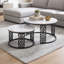 Ensemble de 2 tables basses gigognes noires-838135987