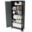 Armoire de cuisine 75 po en métal noir avec 5 tablettes réglables (capacité de 180 lb), armoire de cuisine autoportante avec tablettes réglables, vaisselle dans la cuisine, garde-manger, salle à manger
