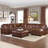 Antanisha Leather U-Shaped Sectional-2035413829