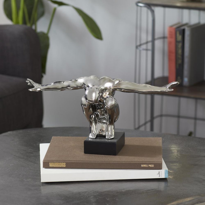 Soldado Porcelain Ceramic Diver Decorative Silver Sculpture