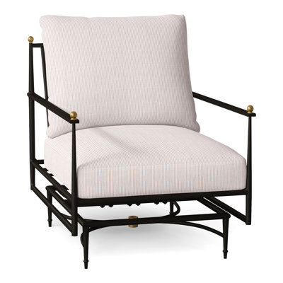 Roma Wrought Aluminum Outdoor Spring Lounge Chair