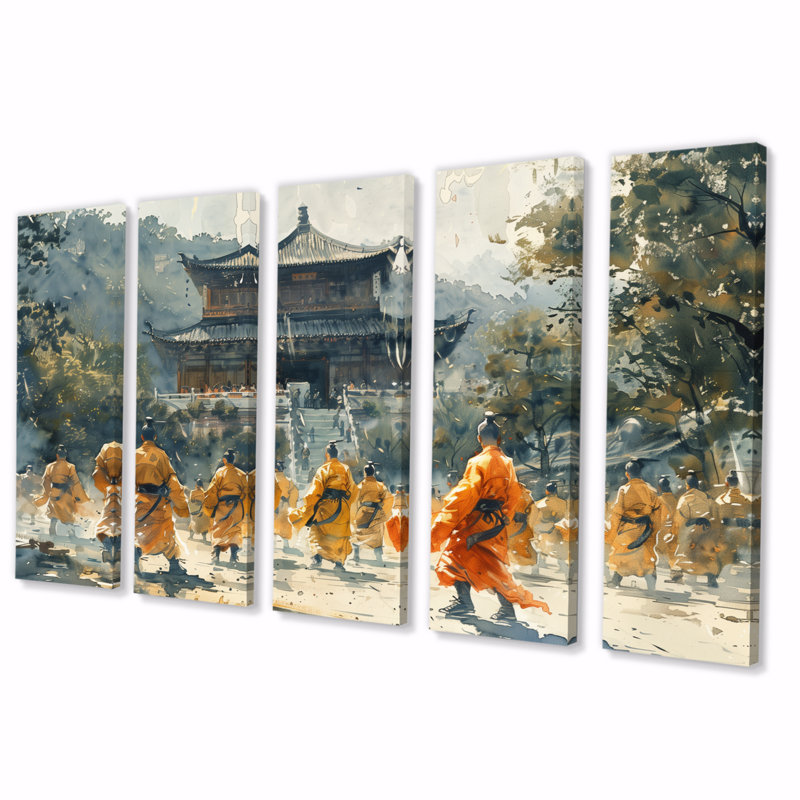 Martial Arts At The Shaolin Temple II - Martial Arts, ensemble d'art sur toile, H 28 po x l 60 po