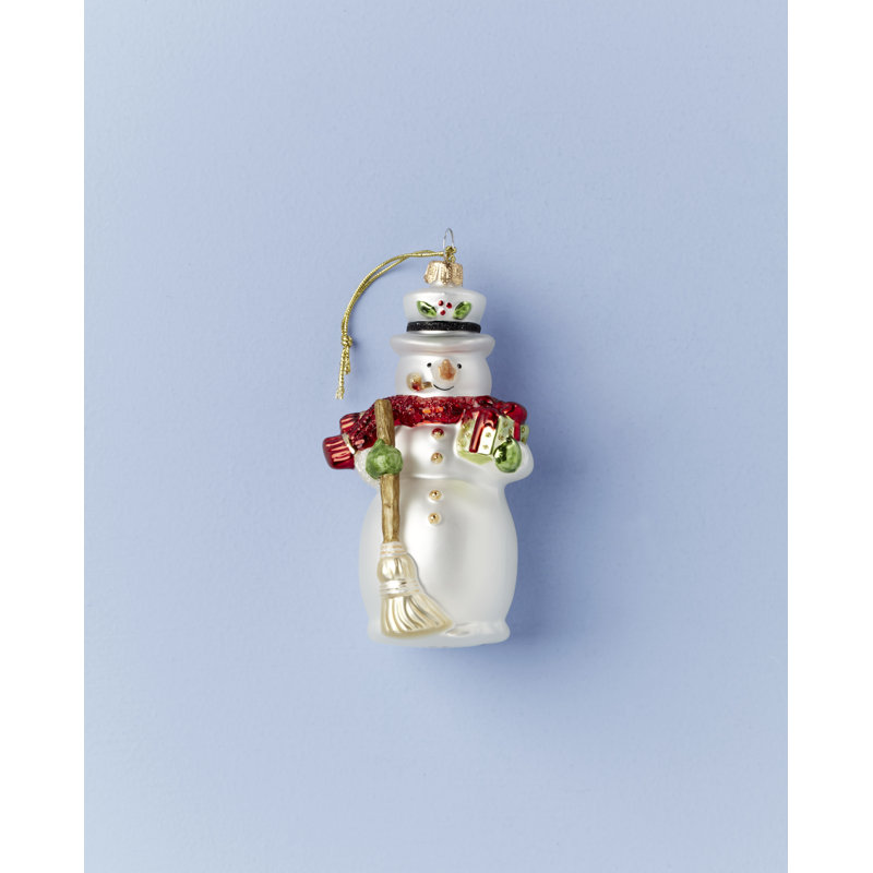 2025 Blown Glass Snowman Ornament