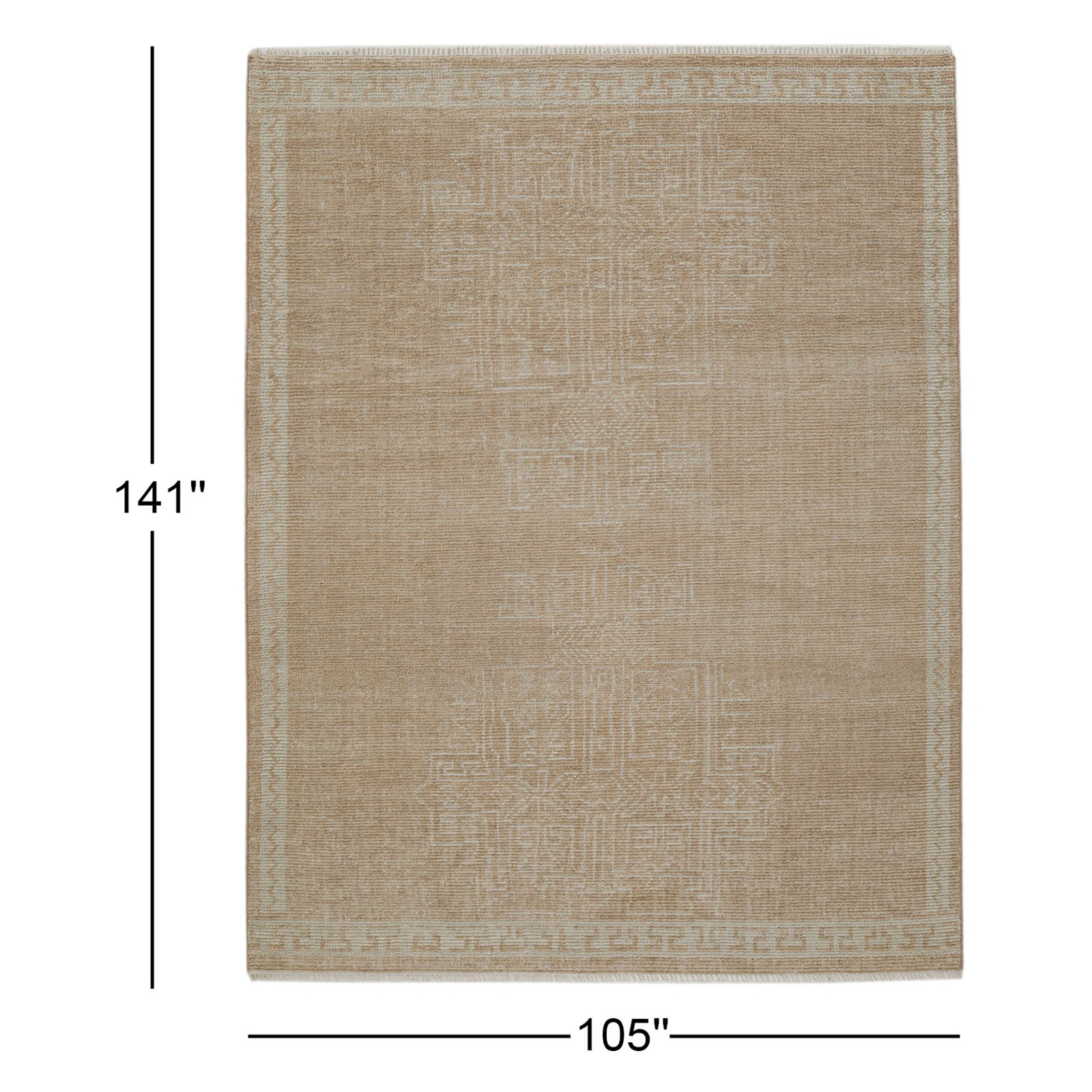 Mira Hand Knotted Wool Area Rug, Rectangle 8'9" x 11'9"