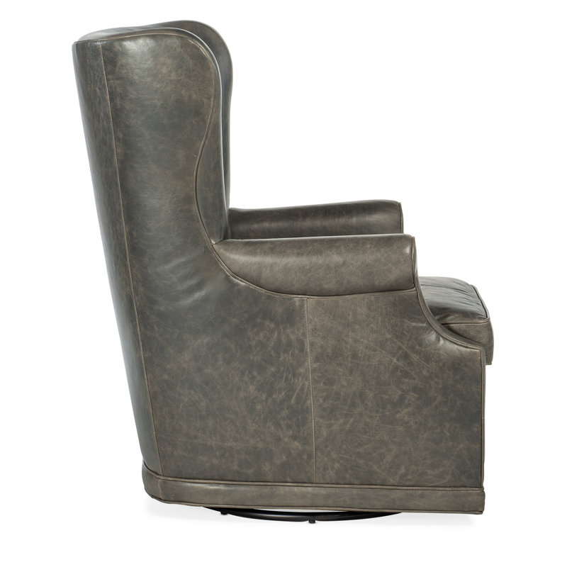 Fauteuil club pivotant à oreilles Mai, Olive Green