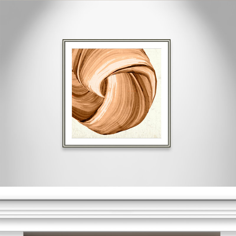 Orange Tango II imprimé par , L 33,25 po x H 33,25 po, Matted Print, Silver Classic