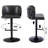 Zager Swivel Adjustable Height Bar Stool, Modern PU Leather Kitchen Island Counter Bar Chair-293991863