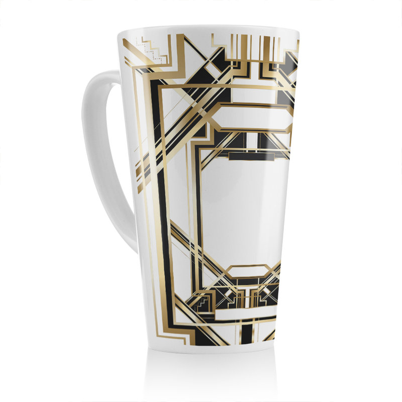 Art Deco Frame Latte Mug