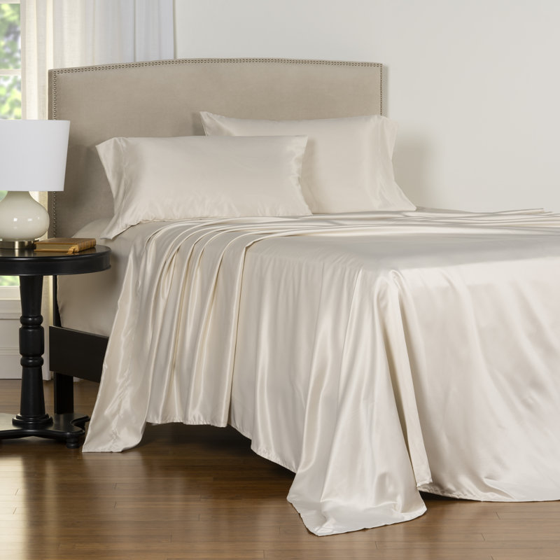 4 Piece Microfiber / Polyester Guest Room Sheet Set Case Pack, Cream, King