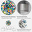 Multicolore éléments géométriques rétro I - horloge murale à motifs-1163977375