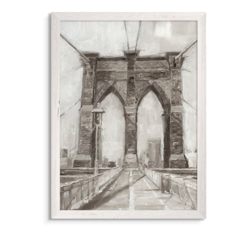 « bridge crossing i » par paul cezanne-cadre photo, reproduction d’art, H 30 po x l 22 po x P 1 po, Cadre de toile blanc