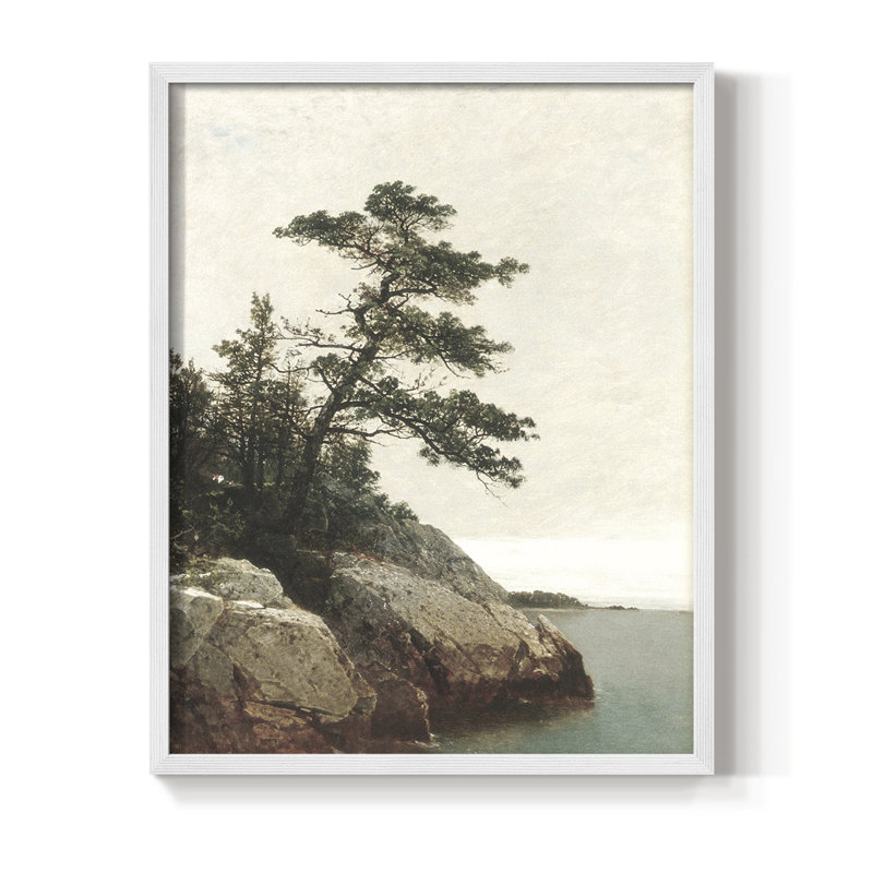 "Imprimé nautique rétro", H 30 po x l 24 po, Blanc