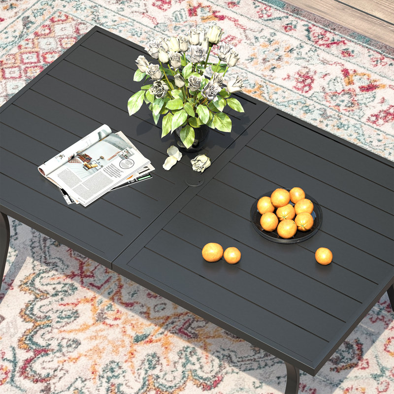 Ensemble de salle à manger rectangulaire pour l'extérieur 6 po 63 personnes avec fauteuils en rotin et osier 6 personnes